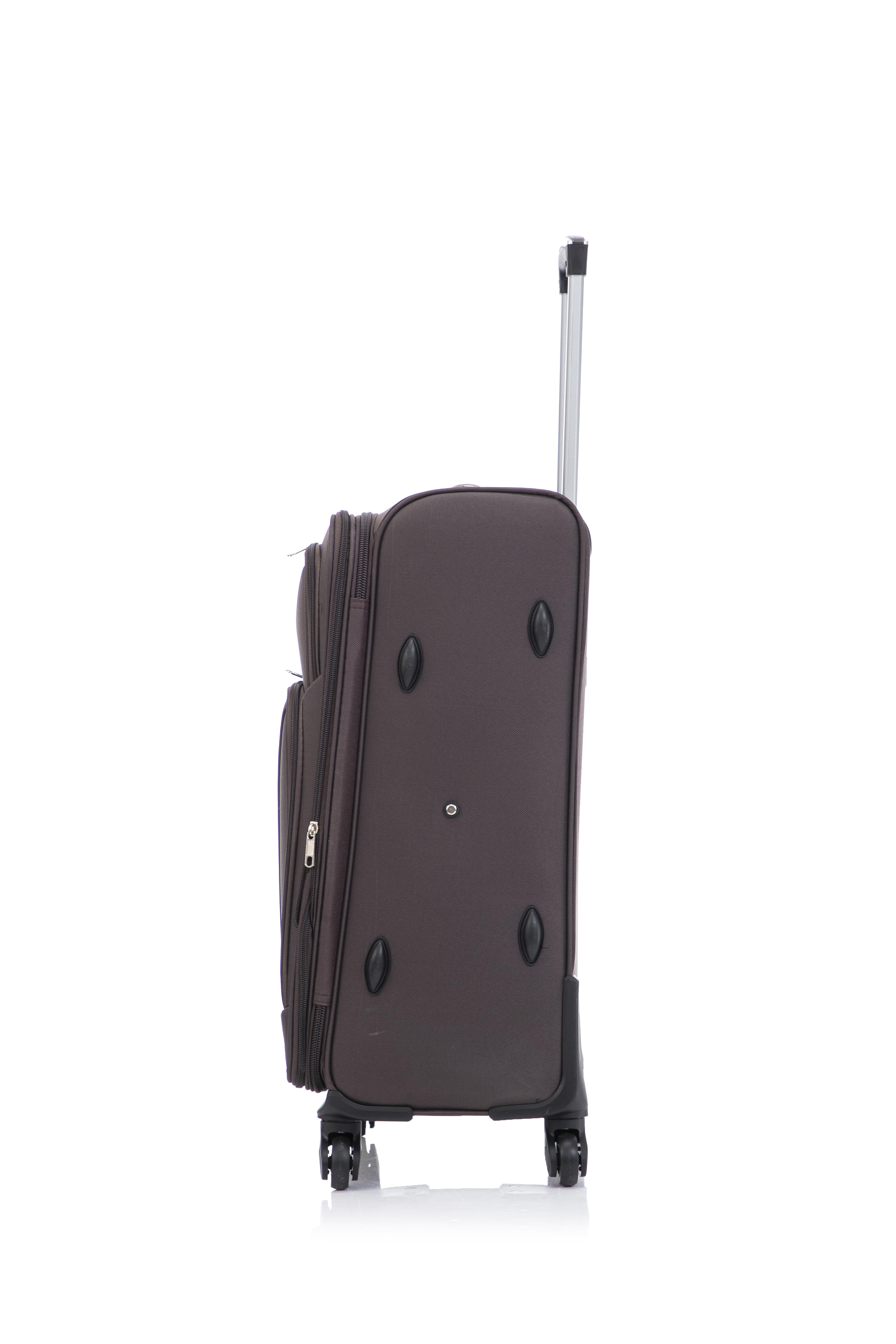 Валізи тканинні Bonro Tourist велика/середня 2 шт. Коричневий (5653) - фото 15