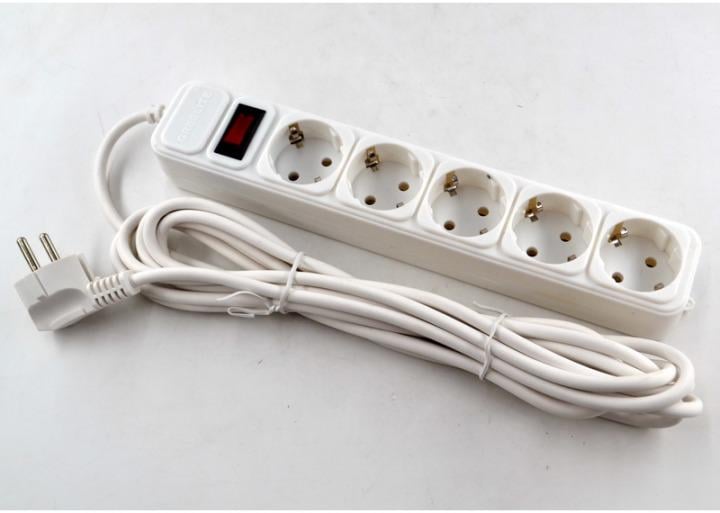 Мережевий фільтр подовжувач Wuw Greelite на 5 розеток SP5 1,8 м Білий (4798 / 1L) Мережевий фільтр подовжувач Wuw Greelite на 5 розеток SP5 1,8 м Білий (4798 / 1L)