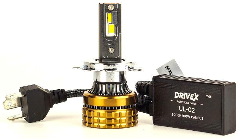 Автолампи DriveX LED UL-02 H4/H19 6K 100W CAN 2 шт. - фото 2