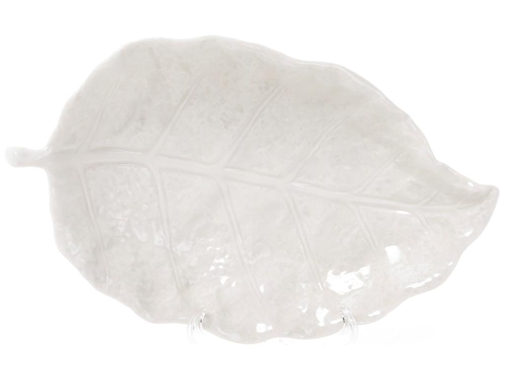 Блюдо порцелянове Лист 22 см Білий (BDI-727-110) Блюдо порцелянове Лист 22 см Білий (BDI-727-110)