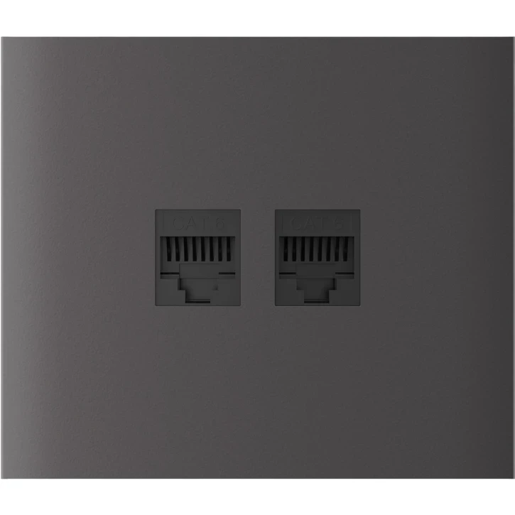 Панель центральна для вбудованої інтернет-розетки Ajax CenterCover LAN vertical Grey (2890076349)