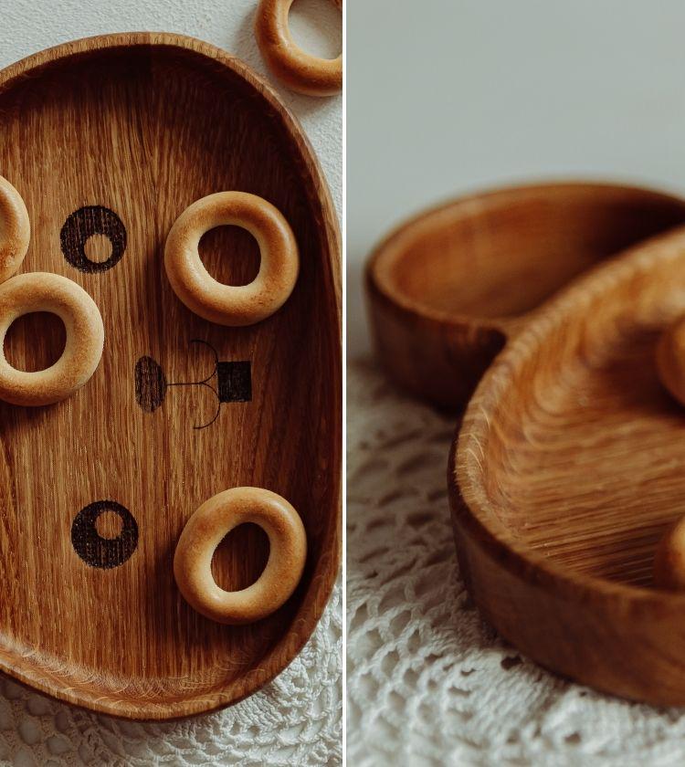 Тарілка дитяча дерев'яна для прикорму Вемедик (098) - фото 2