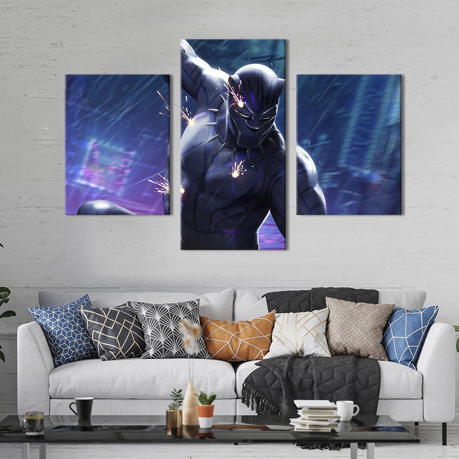 Картина для интерьера Король Ваканды Черная пантера 141x90 см (691-32)