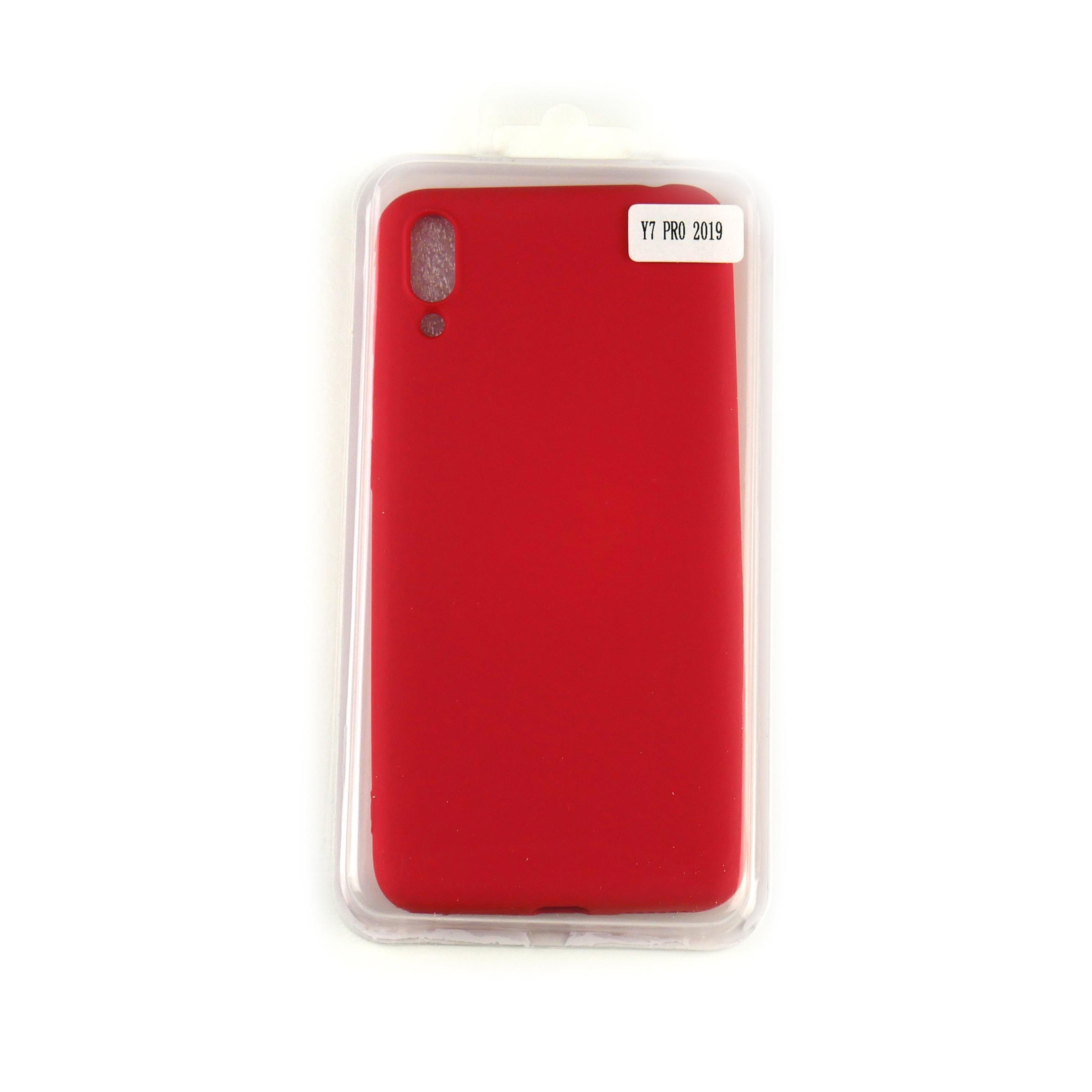 Чехол Silicone Case Full Cover Huawei Y7 Pro Красный