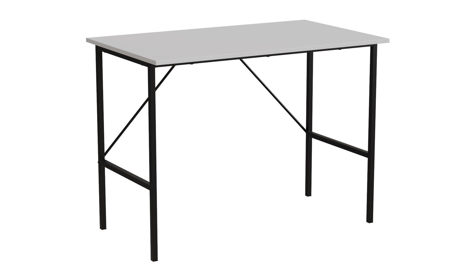Письменный стол Ferrum-decor Line Тайм металл/ДСП 16 мм 750x1000x600 мм Черный/Белый (FRD-104871)
