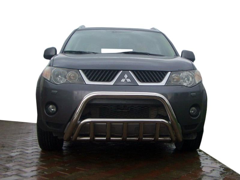 Кенгурятник WT002 CAN для Mitsubishi Outlander 2006-2012 гг. нержавеющая сталь Хром