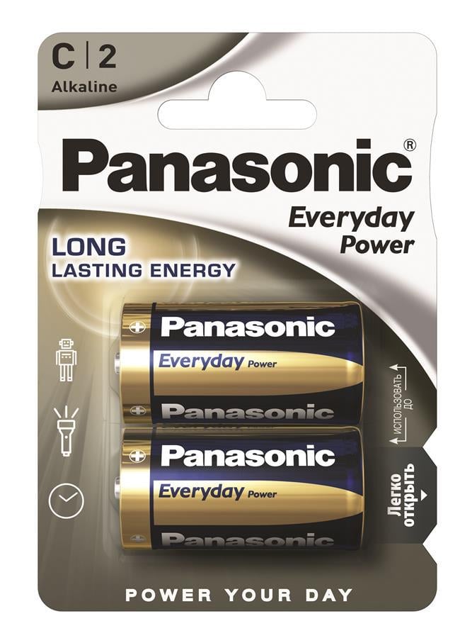 Батарейка щелочная Panasonic EVERYDAY POWER C(LR14) 2 шт. (ERC-LR14REE/2BR)