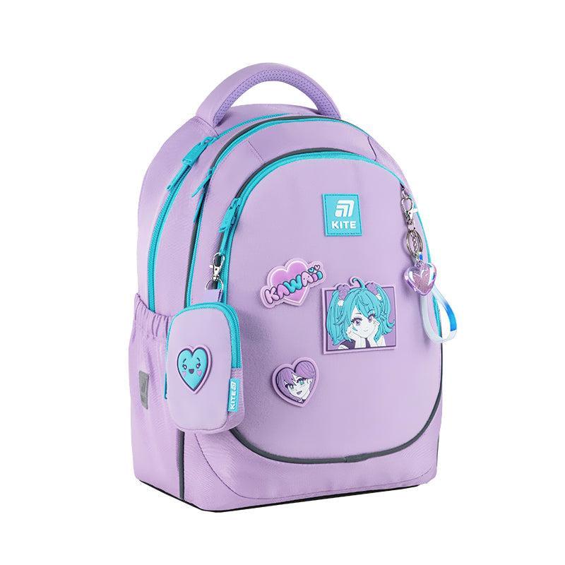 Рюкзак школьный KITE Education Kawaii Love 38x28x16 см 18 л Сиреневый (K25-700M-6)