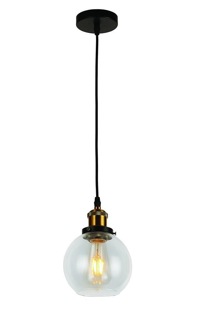 Подвесной светильник Levistella 75288-1 CL Черный/Прозрачный (2178310611)