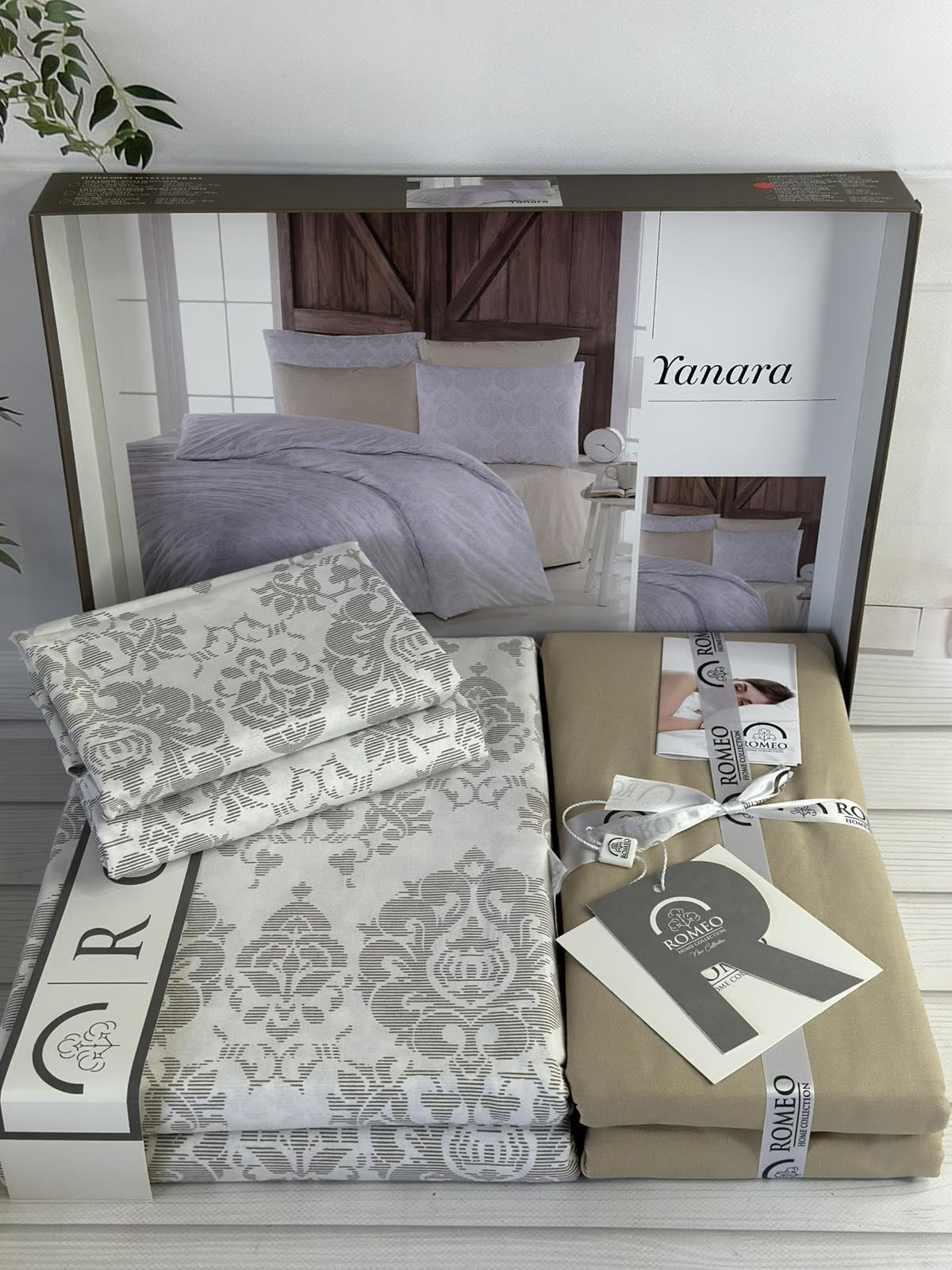 Комплект постільної білизни Romeo home Yanara Вензель поплін Євро Бежевий (2674364367) - фото 4 Комплект постільної білизни Romeo home Yanara Вензель поплін Євро Бежевий (2674364367) - фото 4