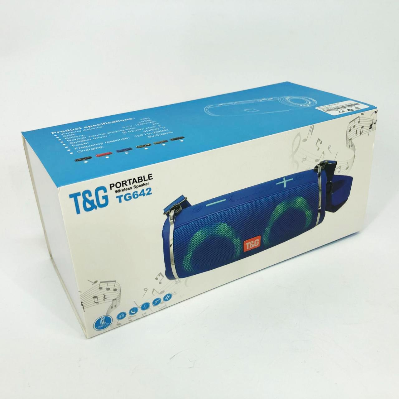 Колонка портативна TG642 з RGB підсвічуванням та ремінцем Синій - фото 8 Колонка портативна TG642 з RGB підсвічуванням та ремінцем Синій - фото 8