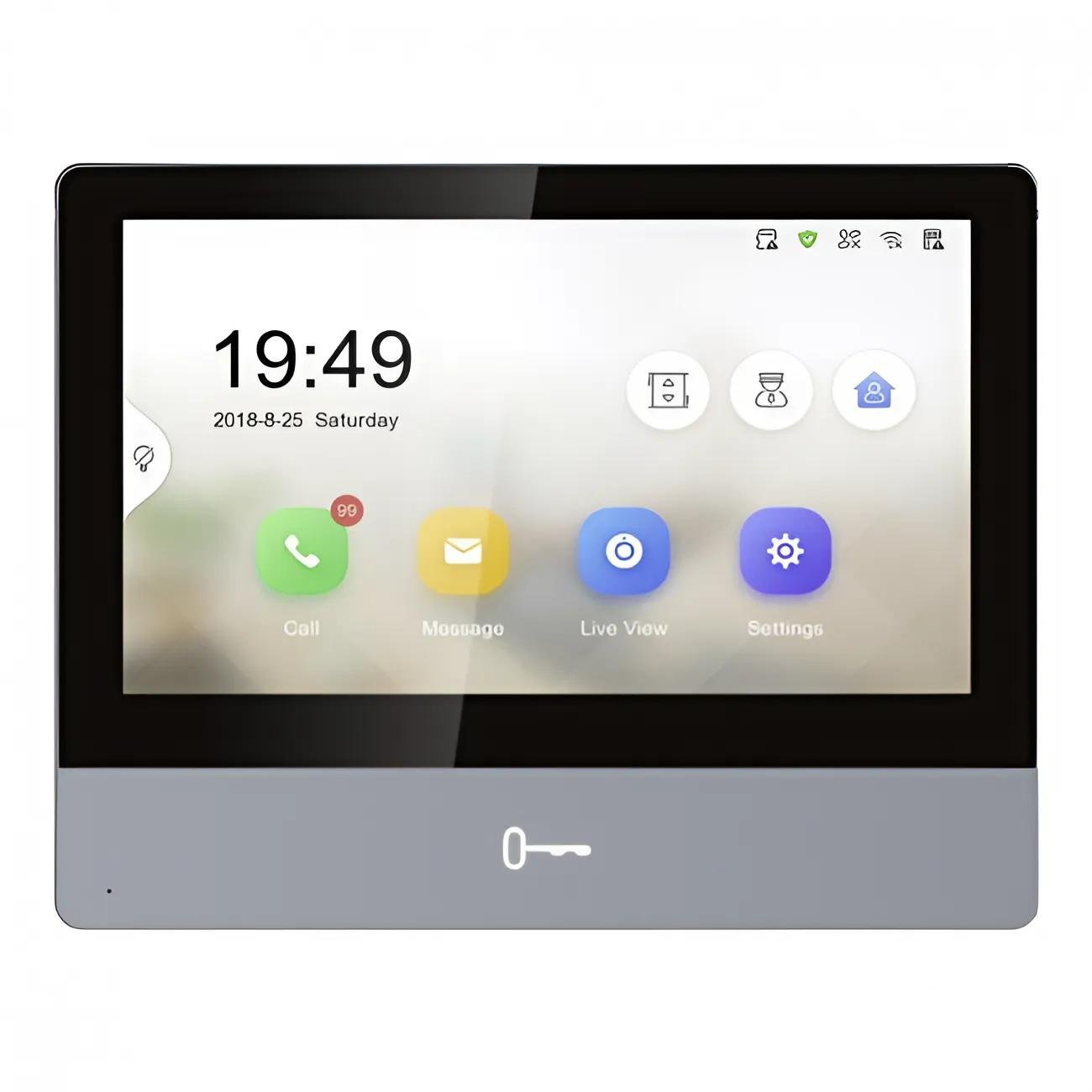 Видеодомофон с микрофоном и динамиками Hikvision DS-KH8350-TE1 7" Серый (99-00014088)