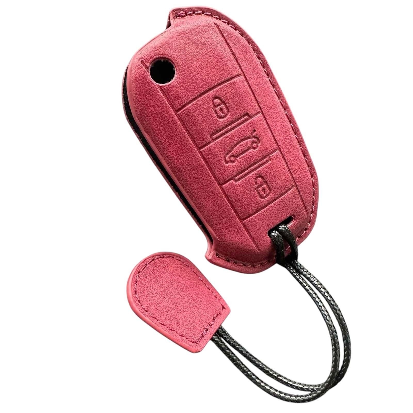 Чохол шкіряний для ключа Peugeot/Citroen (pe3mfr)