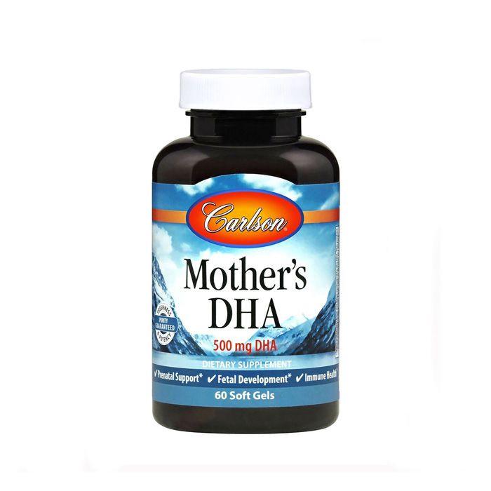 Вітаміни Carlson Mother's DHA ДГК для мам-годувальниць 60 Soft Gels Вітаміни Carlson Mother's DHA ДГК для мам-годувальниць 60 Soft Gels