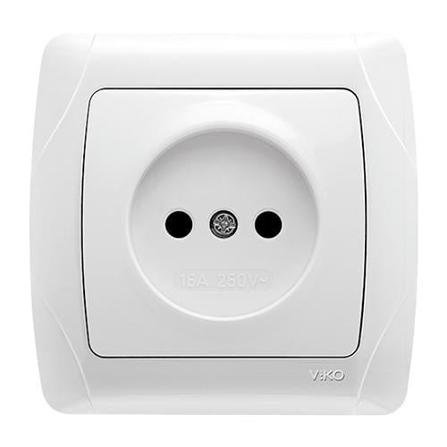 Розетка одинарная без заземления Viko Carmen Белый (00000003459)