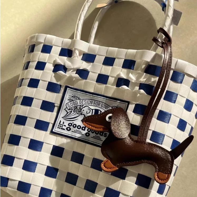 Брелок-подвеска в стиле Hermes Такса на сумку косметичку пенал Коричневый - фото 2