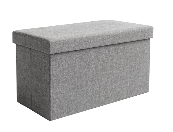 Пуф тканевый 76x38x38 см XXL Серый (33705863)