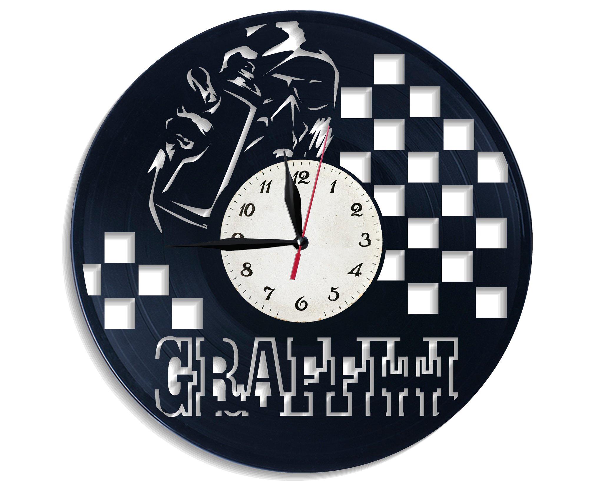Часы настенные Граффити 2649 из виниловой пластинки