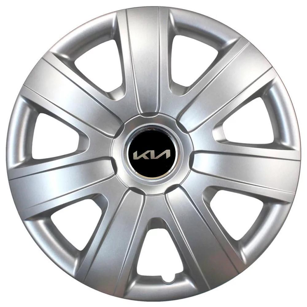 Колпаки SJS 224 с логотипом Kia NEW 4 шт. R14 Серебряный (2789080872)