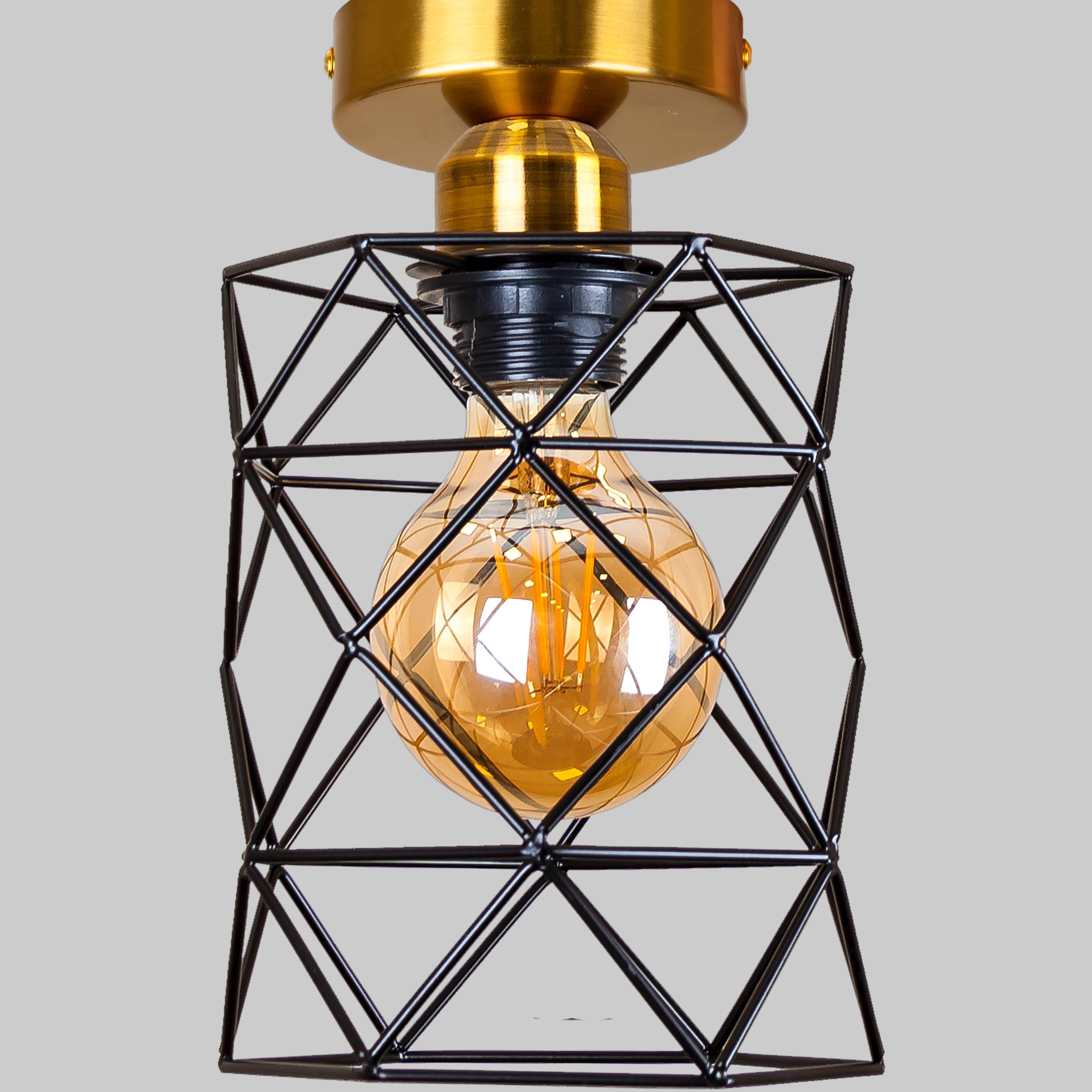 Светильник потолочный лофт Бронзовый (56-XPR105F-1 BRZ+BK)