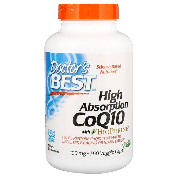 Коензим Doctor's Best High Absorption CoQ10 with BioPerine 100 мг 360 Veg Caps (DRB-00405)