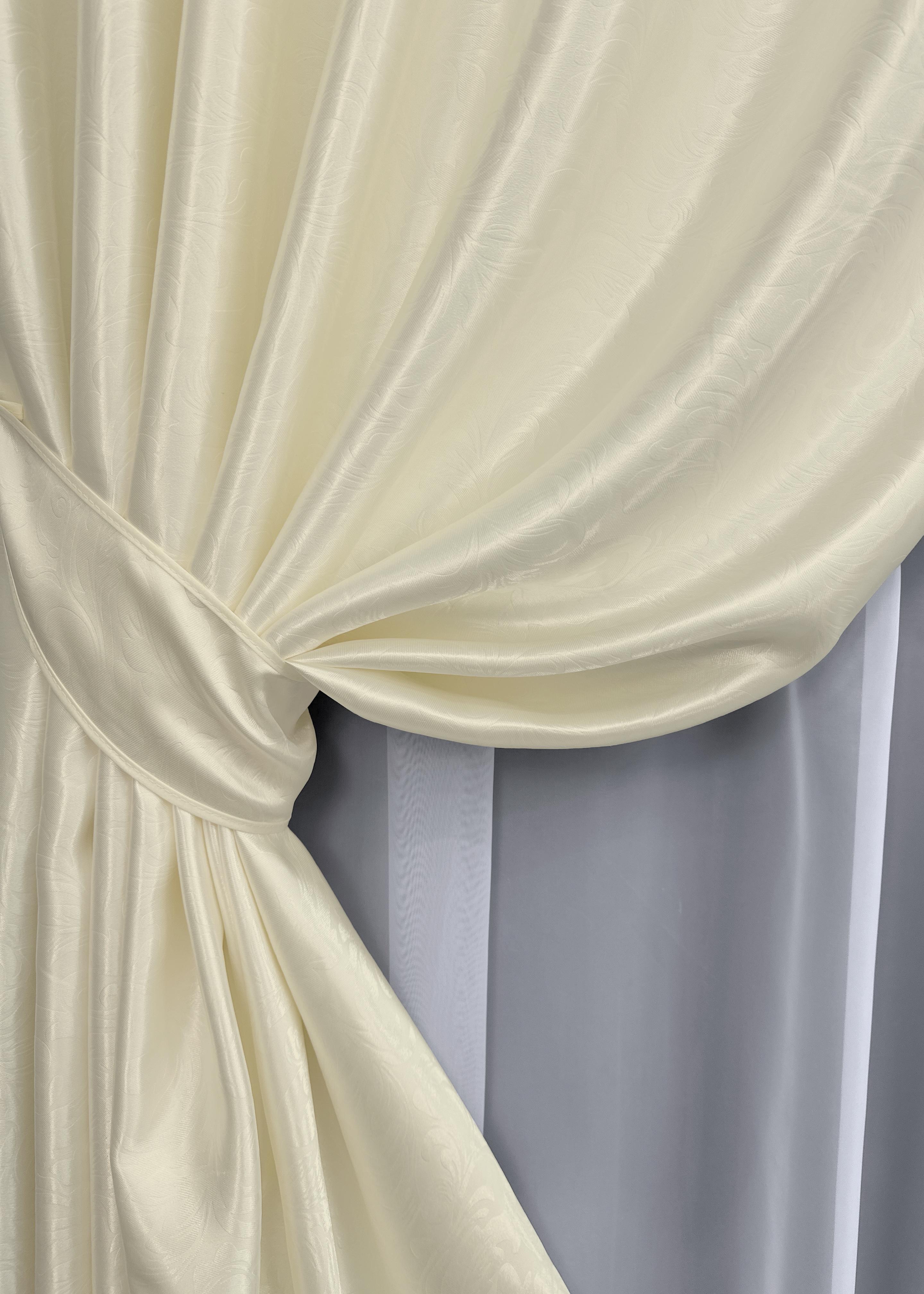 Комплект готовых штор VR-Textil Софт №1733ш 150х270 см 2 шт. Молочный (33-0707) - фото 4 Комплект готовых штор VR-Textil Софт №1733ш 150х270 см 2 шт. Молочный (33-0707) - фото 4