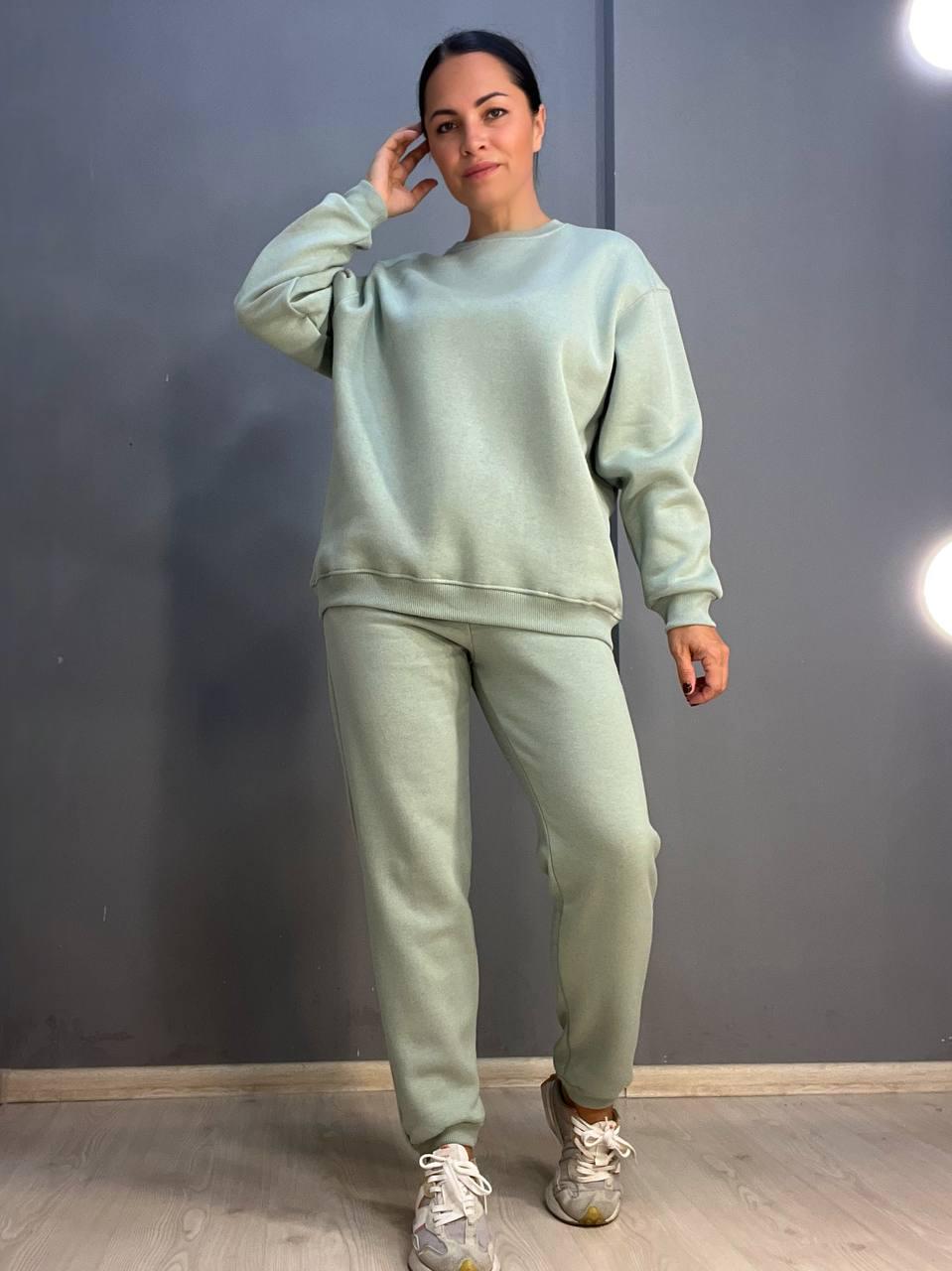 Світшот жіночий PEPPER MINT 24-14 базовий простий подовжений оверсайз M Оливковий (941) - фото 3 Світшот жіночий PEPPER MINT 24-14 базовий простий подовжений оверсайз M Оливковий (941) - фото 3