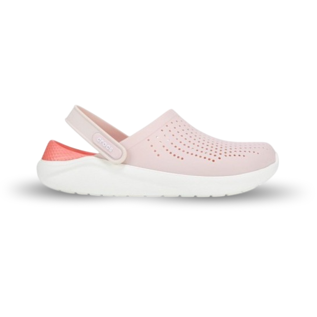 Сабо Crocs LiteRide™ Clog Pink/White M5-W7 р. 37 23,3-24 см Коралово-бежевий (32152660)
