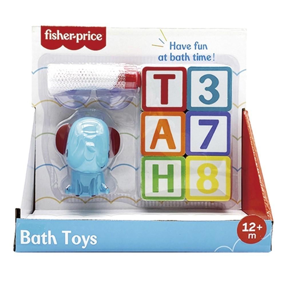 Набор для игры с водой Fisher Price Слоненок с буквами и цифрами (GMBT004C) - фото 1