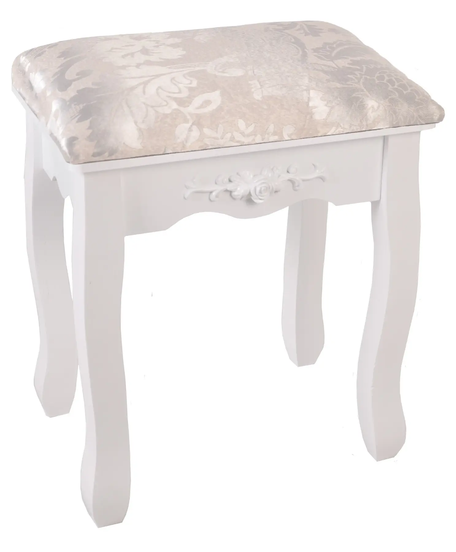 Столик туалетний Bonro В-011 з МДФ з 4 шухлядами та сірою табуреткою 138х71х40 см Білий (124-76-20000014) - фото 8 Столик туалетний Bonro В-011 з МДФ з 4 шухлядами та сірою табуреткою 138х71х40 см Білий (124-76-20000014) - фото 8