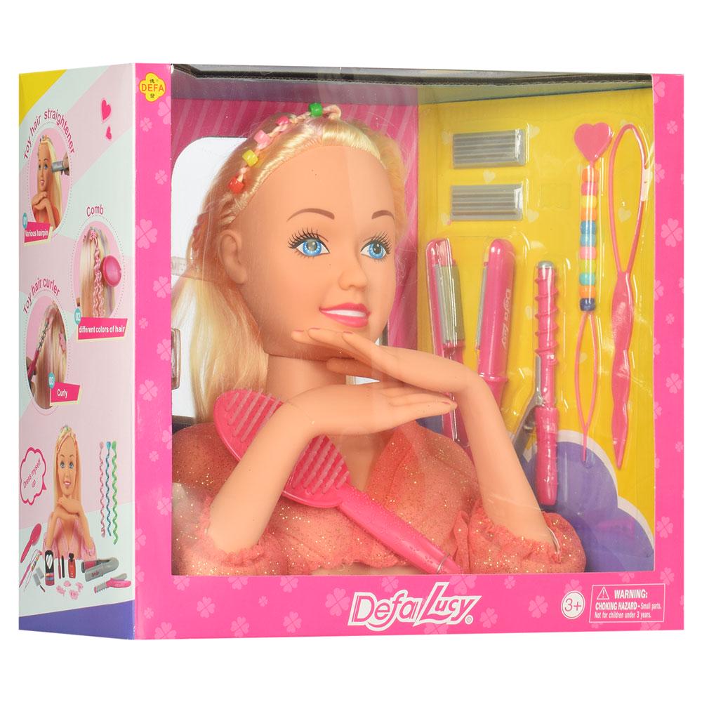 Голова-манекен для зачісок Defa Lucy з гребінцем (8415)