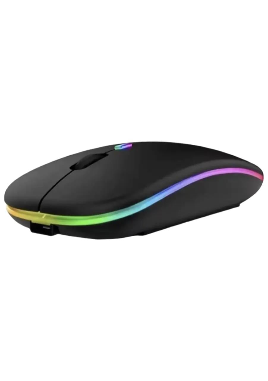 Мышка беспроводная аккумуляторная с RGB-подсветкой Bluetooth+USB
