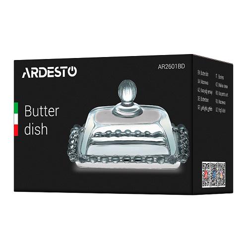 Стеклянная масляная с ажурным ободком Ardesto 11х7х6,5 см Прозрачный (AR2601BD) - фото 5