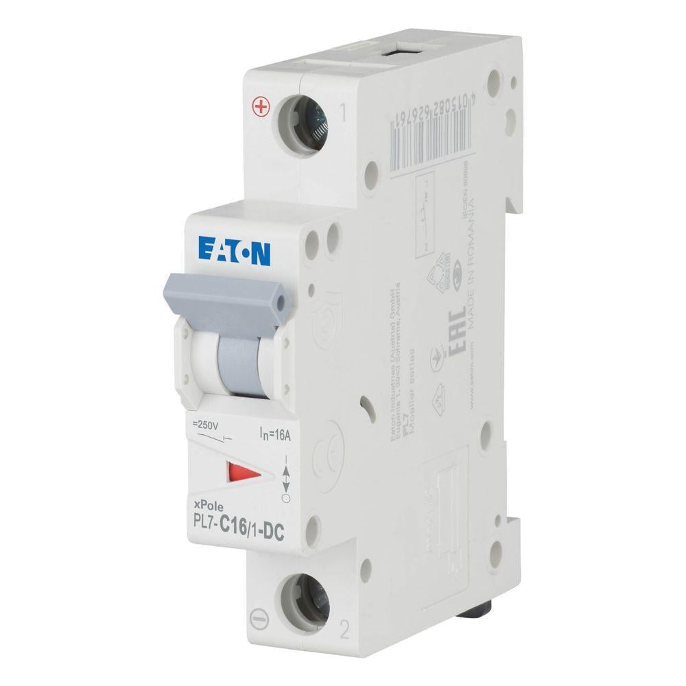 Автоматический выключатель постоянного тока Eaton однополюсный PL7-C16/1-DC (264889)