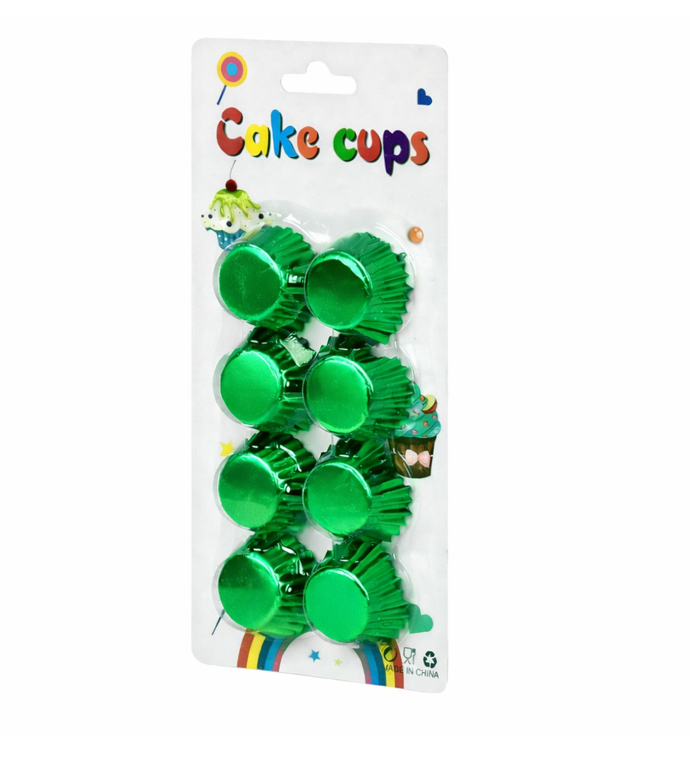 Формочки бумажные для кексов Stenson R97445-6 100 шт. 6 см Green (33088008)