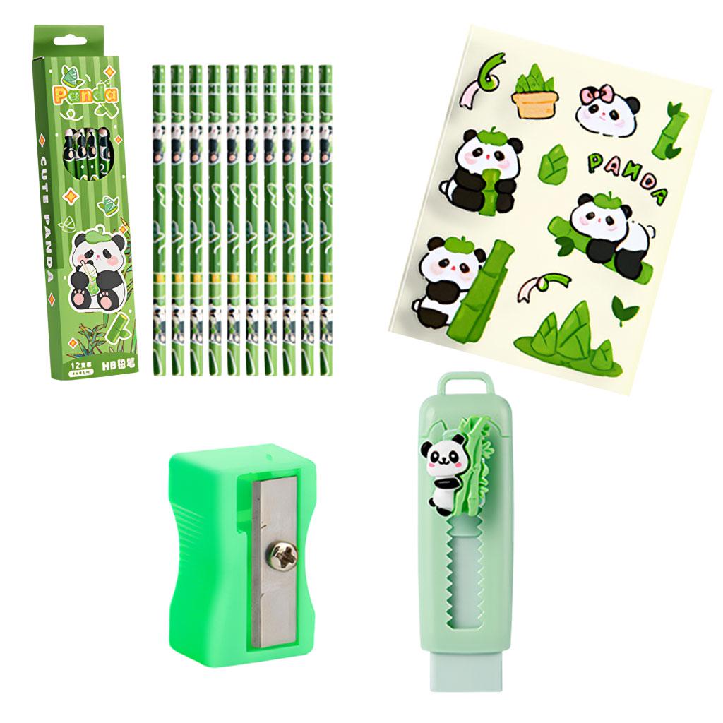Набір канцелярії в чемодані Панда 55в1 Зелений - фото 6 Набір канцелярії в чемодані Панда 55в1 Зелений - фото 6