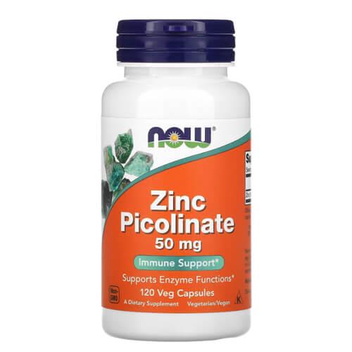 Цинк NOW Zinc Picolinate 50 мг 120 veg capsules (NOW-01552)