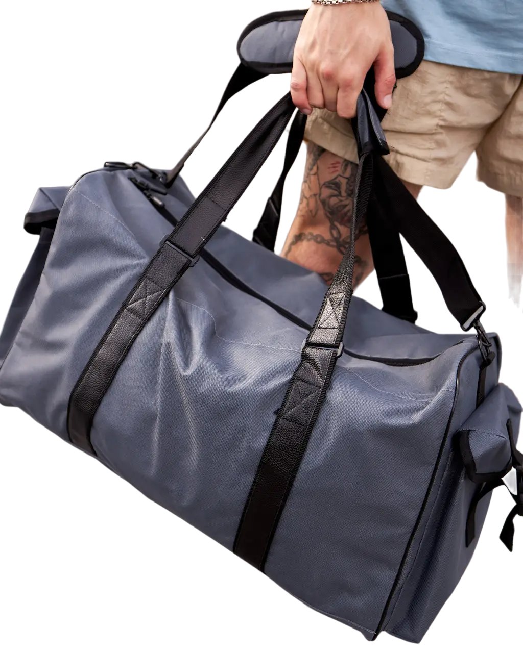 Спортивная сумка на 3 отделения 50 л SilverGray (392108841)