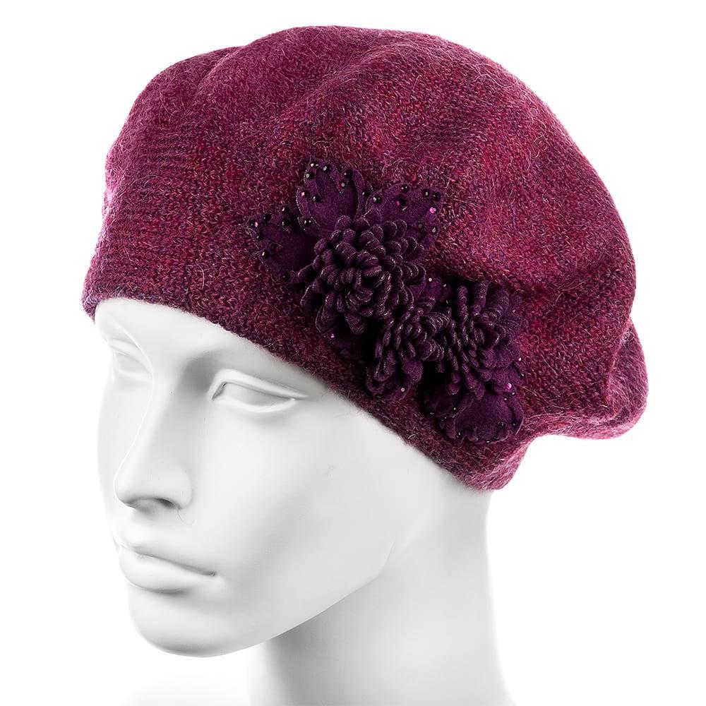 Берет женский с декором Atrics WH665 р. 56-59 Пурпурный (1464744048)