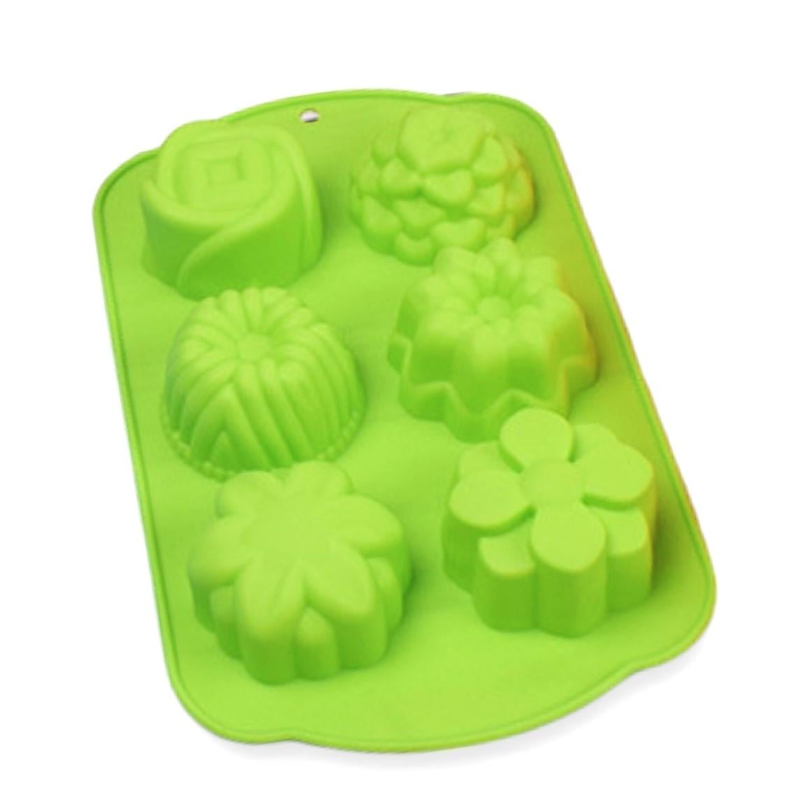 Форма силиконовая Цветы 6 яч. 28,5х17х2,5 см Ø 6,2 см 1 шт. Салатовый (ХК0617ф11) Форма силиконовая Цветы 6 яч. 28,5х17х2,5 см Ø 6,2 см 1 шт. Салатовый (ХК0617ф11)
