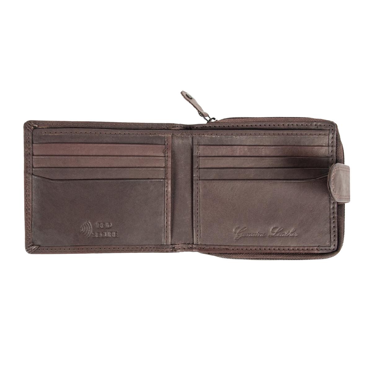 Гаманець шкіряний чоловічий Ridgeback JBNC43MN Brown (JBNC43 BRN) - фото 3 Гаманець шкіряний чоловічий Ridgeback JBNC43MN Brown (JBNC43 BRN) - фото 3