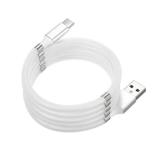 Кабель для зарядки телефона магнитный Micro USB Fast Data Cable 1 м Белый (1009012-White)