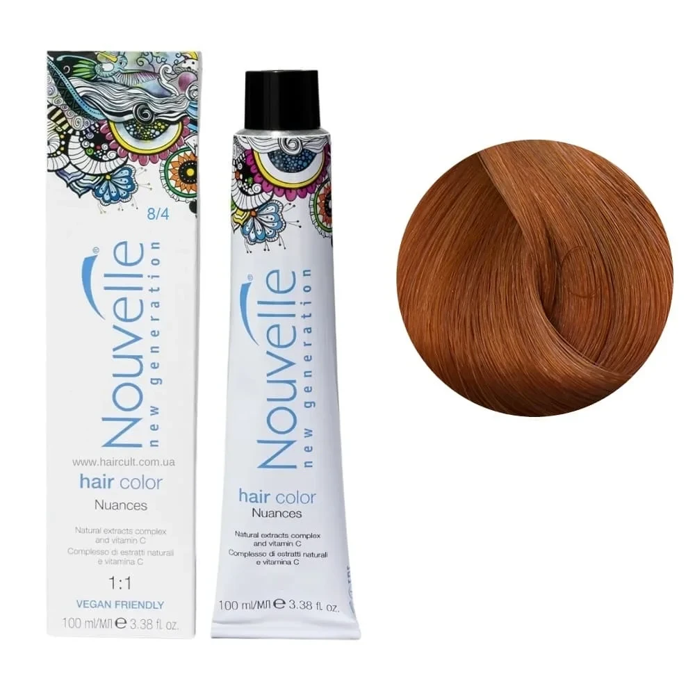 Фарба для волосся Nouvelle Hair Color 8/4 Світлий мідно-русявий 100 мл