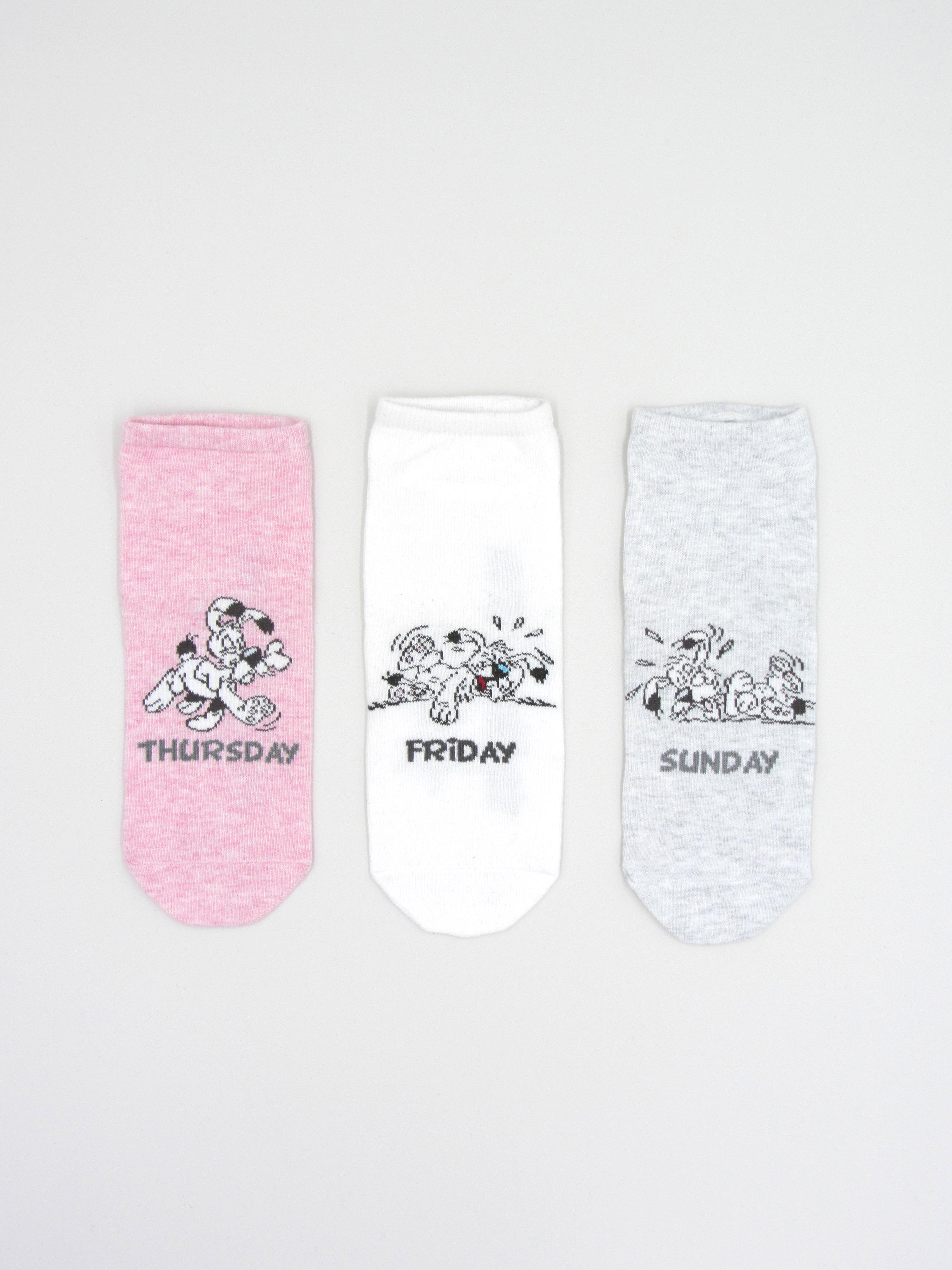 Шкарпетки C&A 3 пари р. 39-42 Білий/Сірий/Рожевий (22588774)