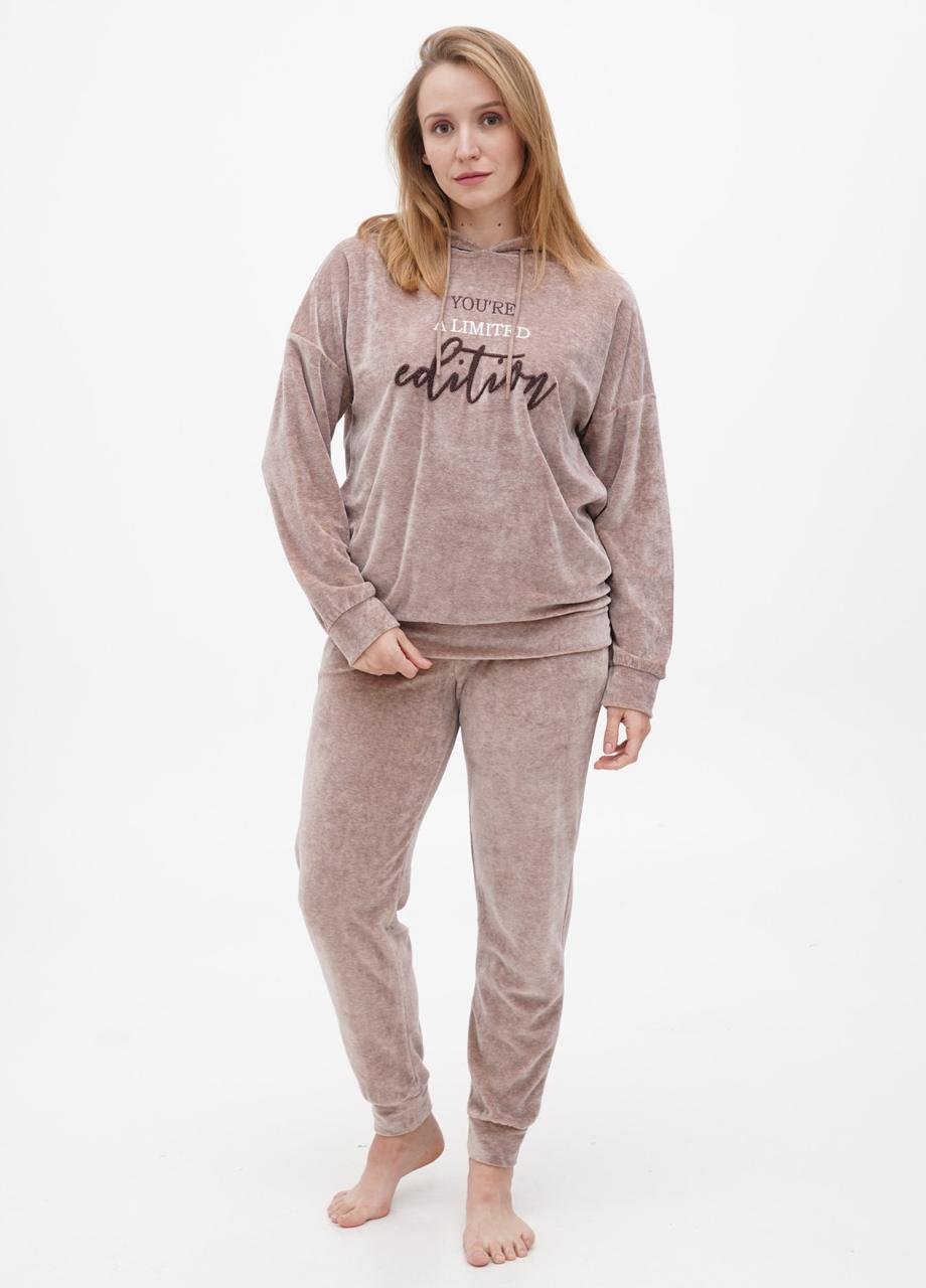 Костюм домашний женский Cotpark худи/брюки M Бежевый (30343-02-M)