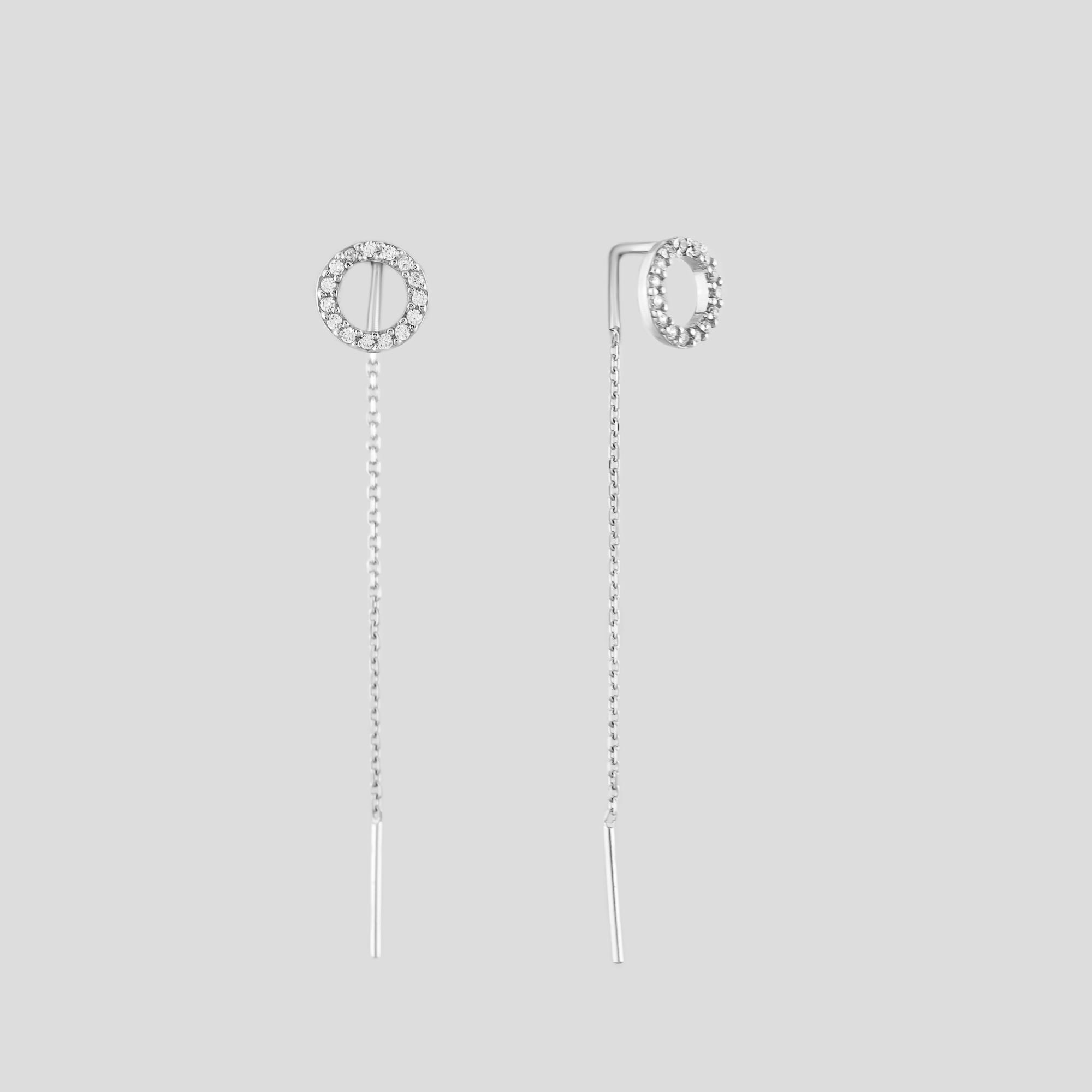 Серебряные серьги Minimal Сицилия (16337)