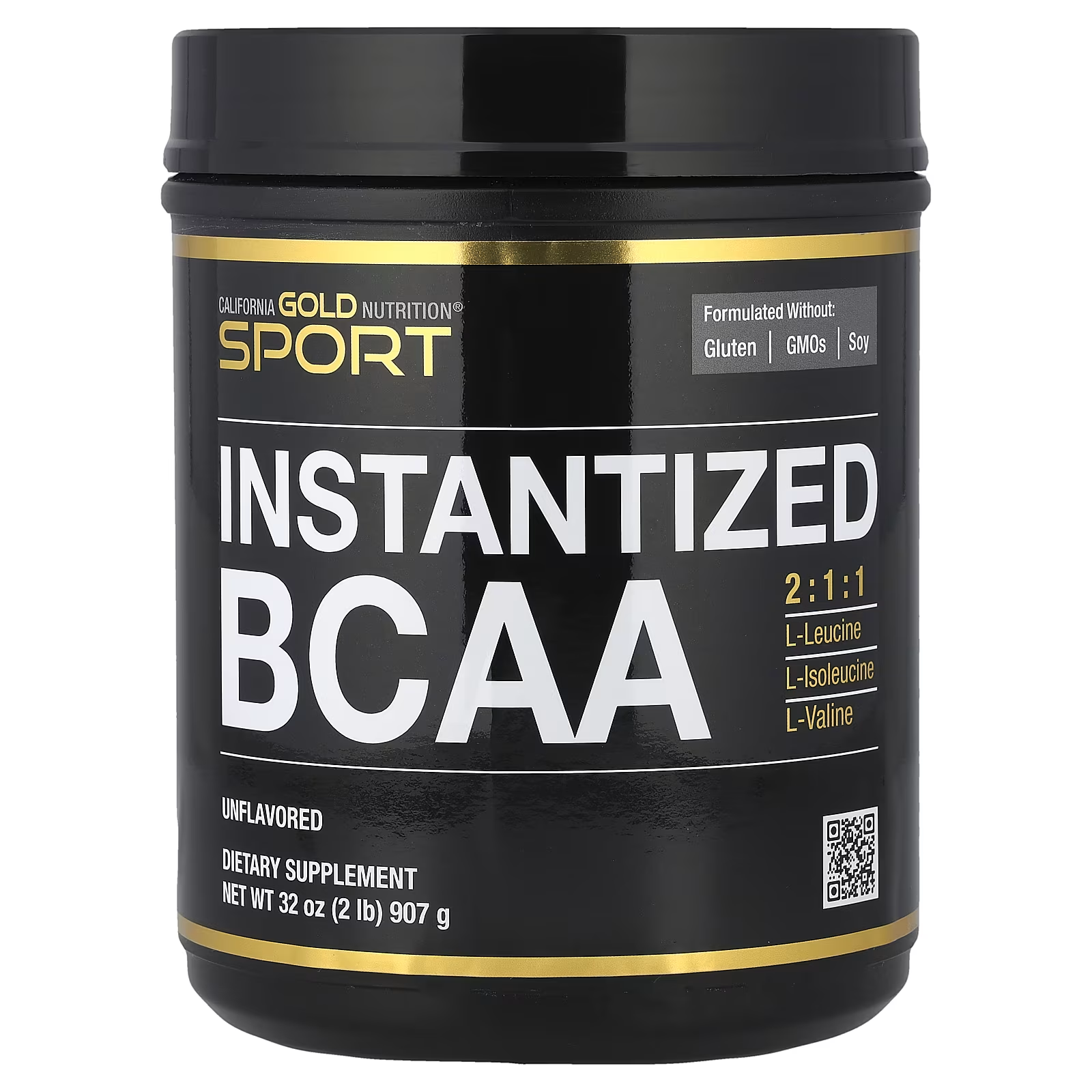 Аминокислоты незаменимы BCAA California Gold Nutrition в порошке без вкусовых добавок 907 г (LKN-01968)