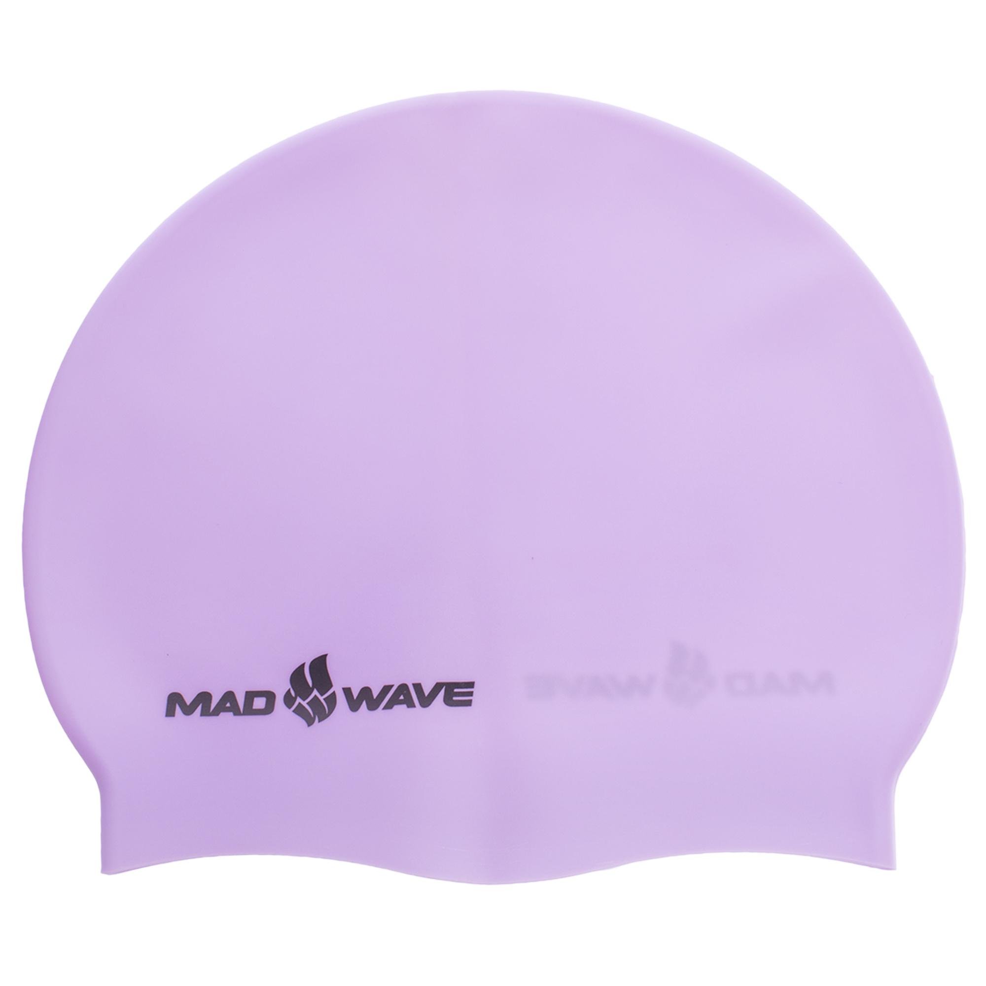 Шапочка для плавания для взрослых MadWave PASTEL M053504 силиконовая Фиолетовый (M053504_Фиолетовый)