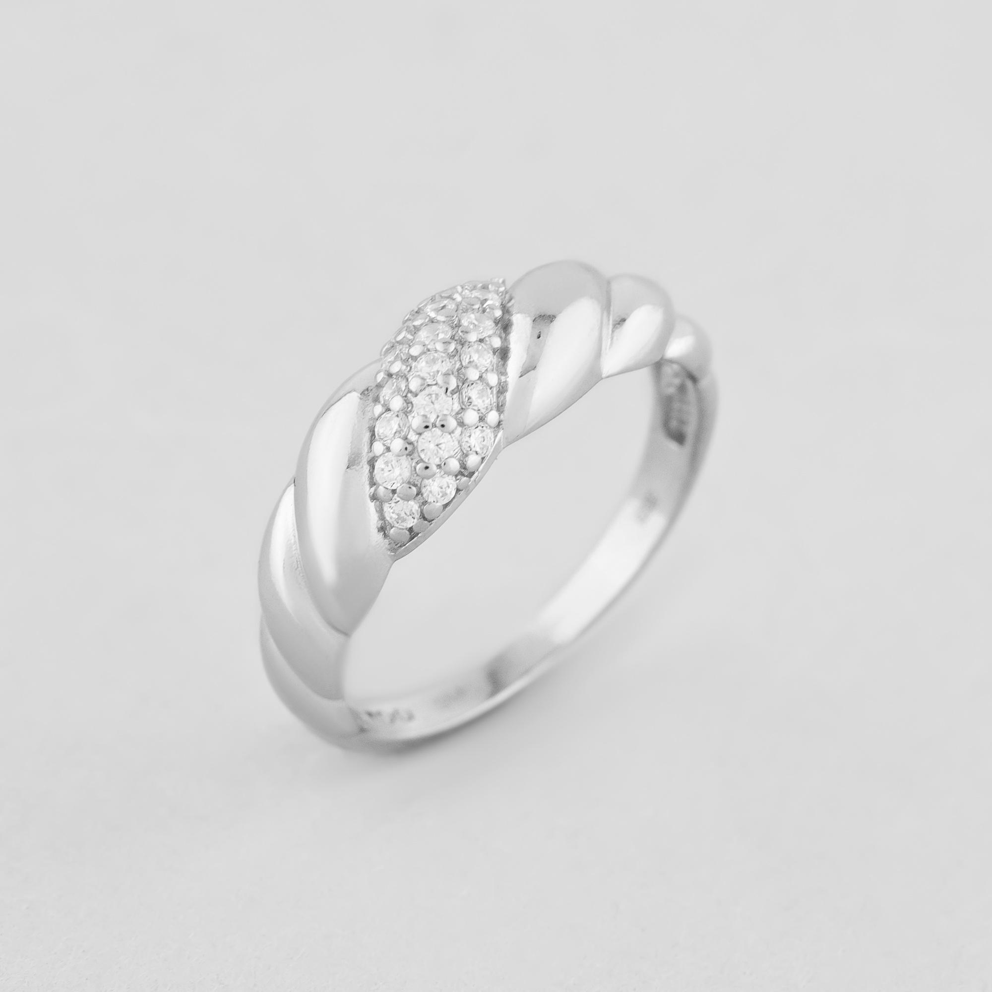 Серебряное кольцо Minimal Монтер Карло р. 18 (11247р-18)