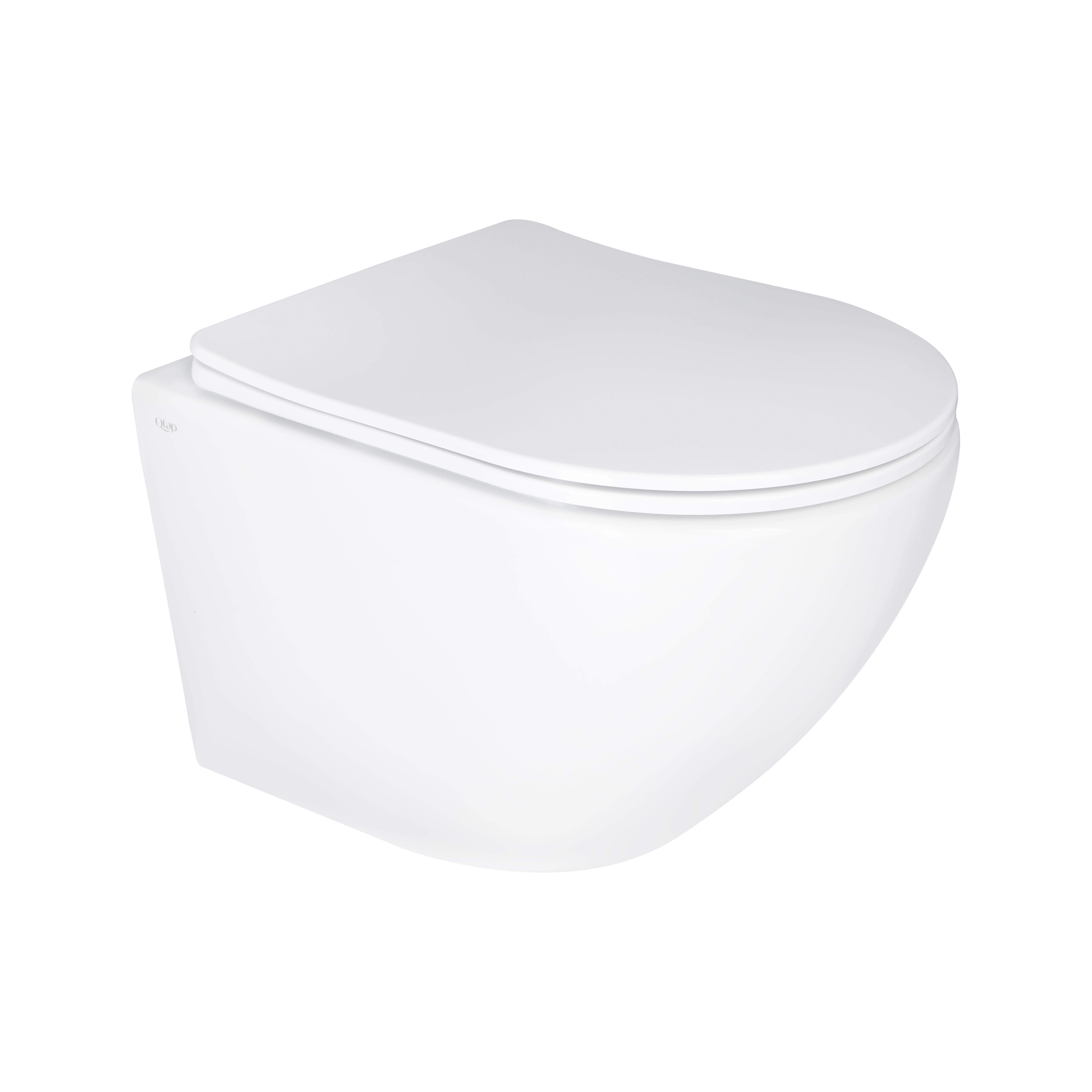 Унітаз підвісний Qtap Jay безободковий Ultra Quiet з сидінням Soft-close (QT07335177W (SD00050899)